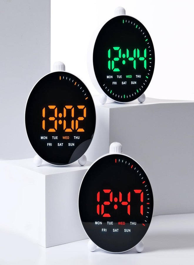 نيام ساعة طاولة رقمية بلاستيكية من نيام تعمل بمنفذ USB للمنزل والمكتب (أسود RD9013) - Image 5